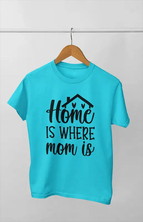 Women’s Half Sleeve Round Neck Tshirt Homeiswhere - XS / Sky Blue