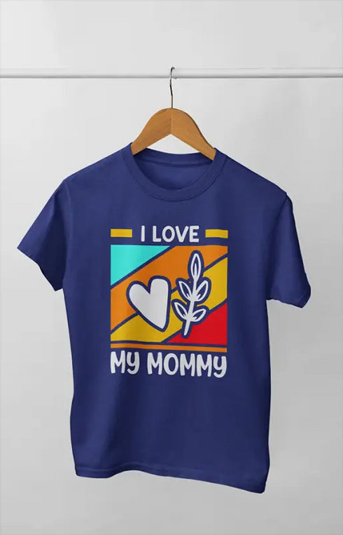 Women’s Half Sleeve Round Neck Tshirt LoveMommy - XS / Royal Blue