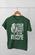 Women’s Half Sleeve Round Neck Tshirt Receipe - XS / Bottle Green