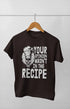 Women’s Half Sleeve Round Neck Tshirt Receipe - XS / Coffee Brown