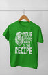 Women’s Half Sleeve Round Neck Tshirt Receipe - XS / Flat Green