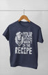 Women’s Half Sleeve Round Neck Tshirt Receipe - XS / Navy Blue