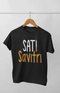 Women’s Half Sleeve Round Neck Tshirt SatiSavitri - XS / Black