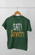 Women’s Half Sleeve Round Neck Tshirt SatiSavitri - XS / Bottle Green