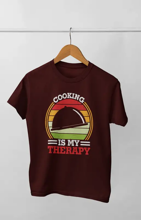 Women’s Half Sleeve Round Neck Tshirt Therapy - XS / Maroon