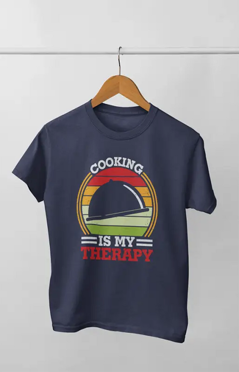 Women’s Half Sleeve Round Neck Tshirt Therapy - XS / Navy Blue