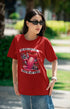 Women’s Half Sleeve Round Neck Valentine VodkaRaccoon - Red / XS