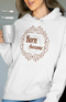 Womens Hooded SweatShirt Born Awesome - White / XS
