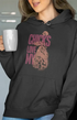 Womens Hooded SweatShirt Chicks - Black / XS