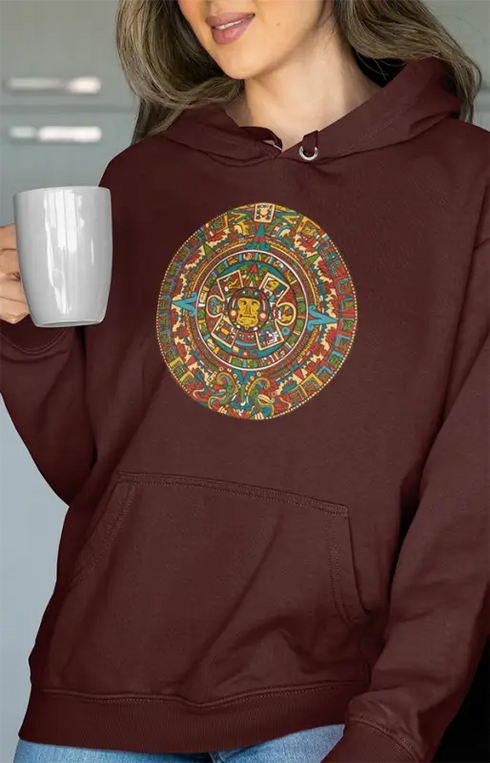 Womens Hooded SweatShirt Creative - Maroon / XS