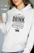 Womens Hooded SweatShirt Drink Coffee - White / XS