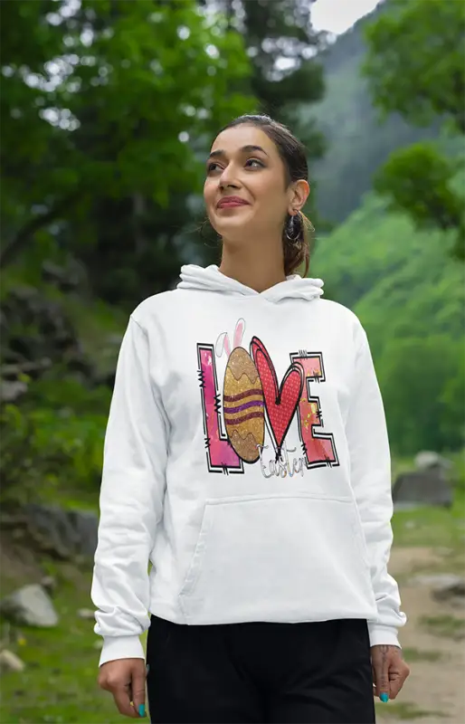 Womens Hooded SweatShirt Love