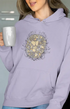 Womens Hooded SweatShirt Mudart - Lavender / XS