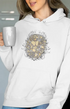 Womens Hooded SweatShirt Mudart - White / XS
