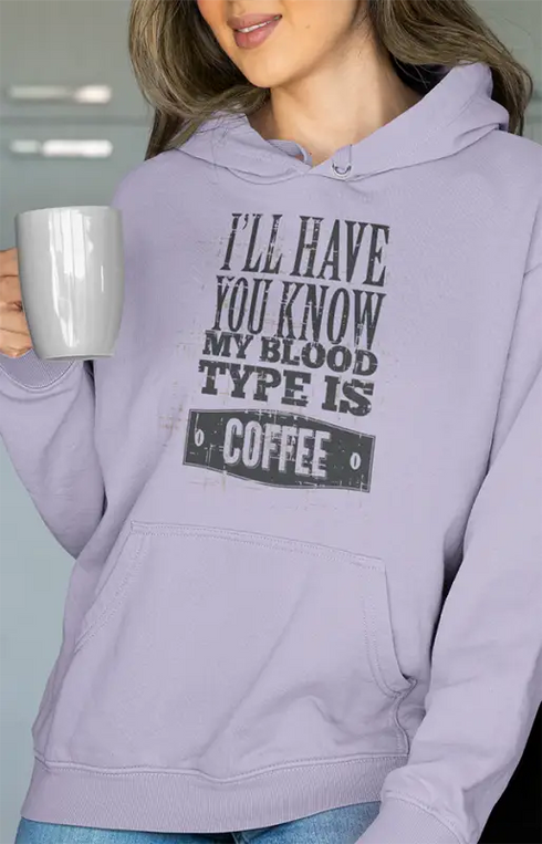 Womens Hooded SweatShirt My Blood - Lavender / XS