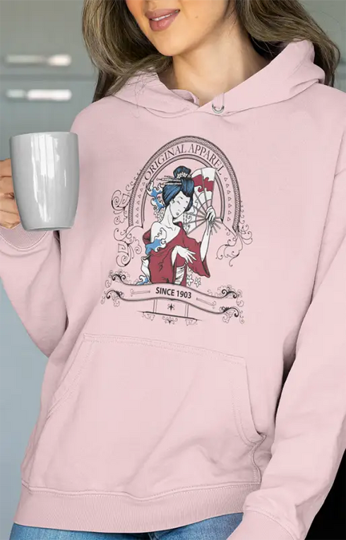 Womens Hooded SweatShirt Original Appreal - Light Baby Pink / XS