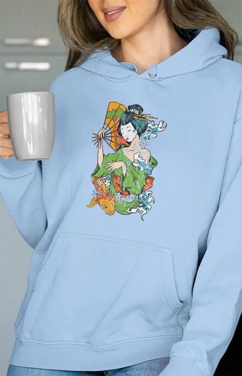 Womens Hooded SweatShirt Princess - Baby Blue / XS