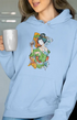 Womens Hooded SweatShirt Princess - Baby Blue / XS