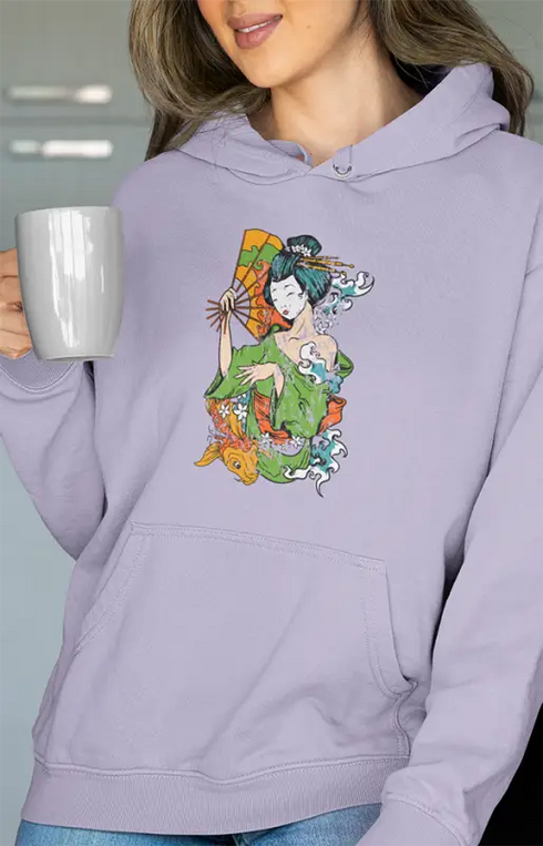 Womens Hooded SweatShirt Princess - Lavender / XS