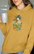 Womens Hooded SweatShirt Princess - Mustard Yellow / XS