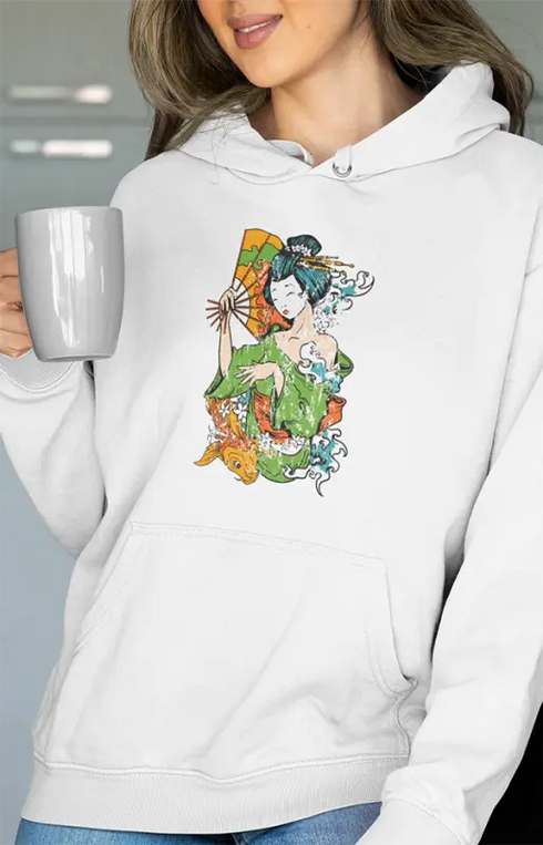 Womens Hooded SweatShirt Princess - White / XS