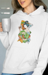 Womens Hooded SweatShirt Princess - White / XS