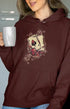 Womens Hooded SweatShirt Spade - Maroon / XS