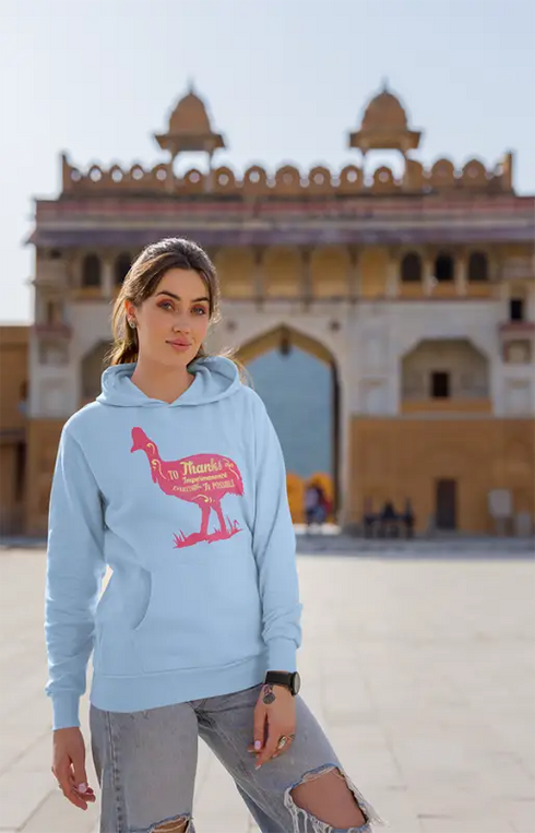 Womens Hooded SweatShirt Thanks