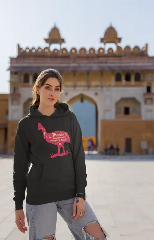 Womens Hooded SweatShirt Thanks