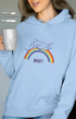 Womens Hooded SweatShirt What - Baby Blue / XS