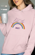 Womens Hooded SweatShirt What - Light Baby Pink / XS