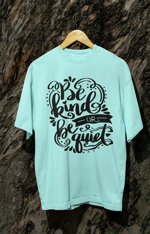 Womens Oversized Classic T-Shirt Be Kind - Mint / XS