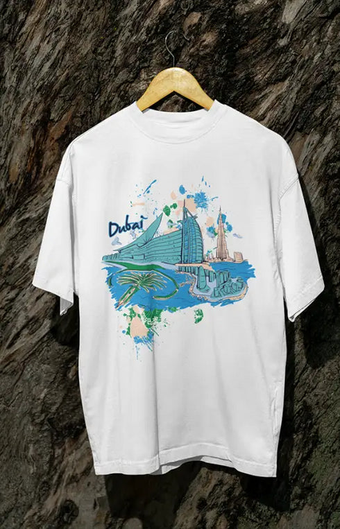Mens Oversized Classic T-Shirt Dubai - White / XS