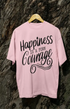 Womens Oversized Classic T-Shirt Happiness - Light Baby Pink / XS