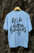 Womens Oversized Classic T-Shirt Humans - Baby Blue / XS