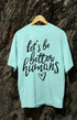 Womens Oversized Classic T-Shirt Humans - Mint / XS