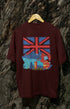 Womens Oversized Classic T-Shirt London - Maroon / XS