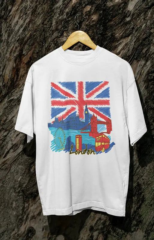 Womens Oversized Classic T-Shirt London - White / XS
