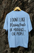 Womens Oversized Classic T-Shirt Morning People - Baby Blue / XS