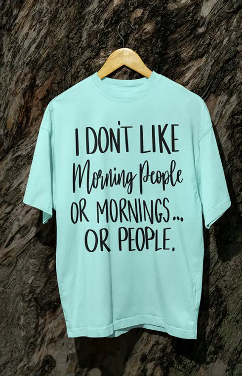 Womens Oversized Classic T-Shirt Morning People - Mint / XS