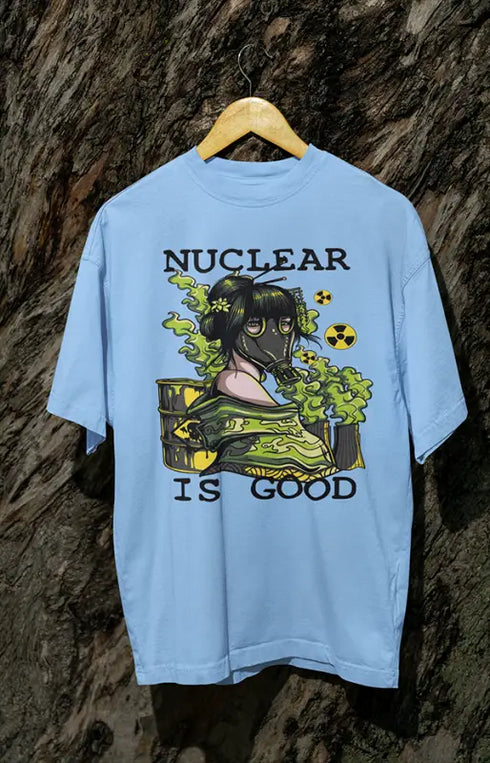 Womens Oversized Classic T-Shirt Nuclear - Baby Blue / XS