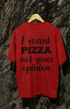Womens Oversized Classic T-Shirt Pizza - Red / XS