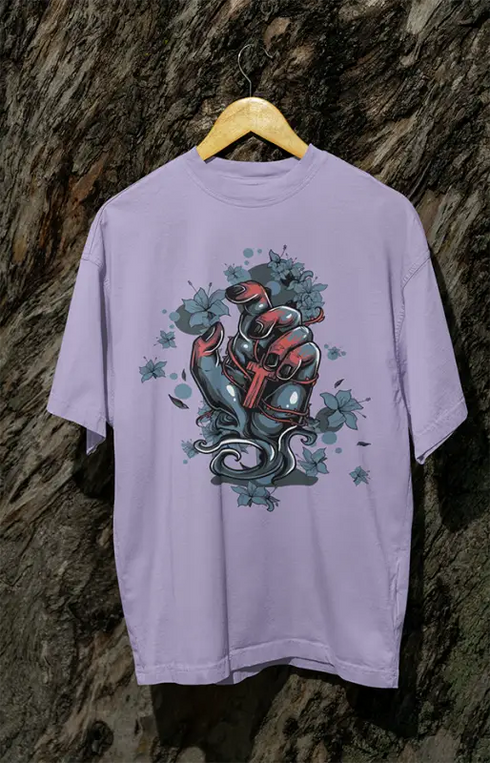 Womens Oversized Classic T-Shirt Save - Lavender / XS