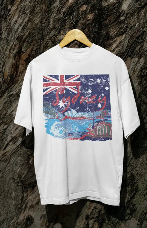 Mens Oversized Classic T-Shirt Sydney - White / XS